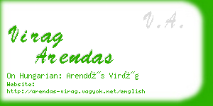 virag arendas business card